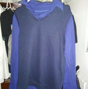 Sweather with vest on it